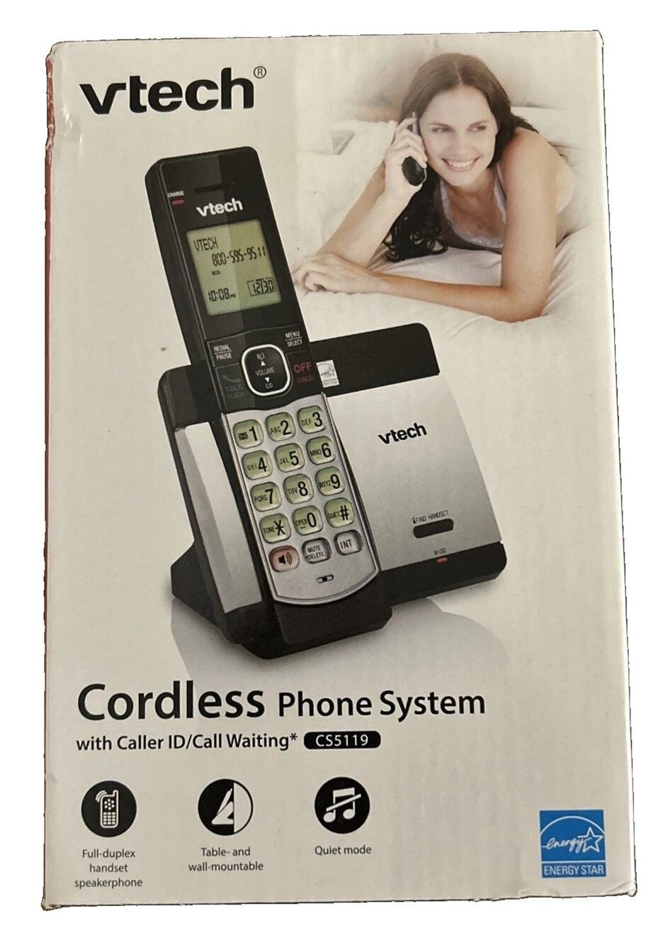 VTech CS5119 DECT 6.0 Cordless Phone 1 Handset Caller ID Call Waiting Brand New!
